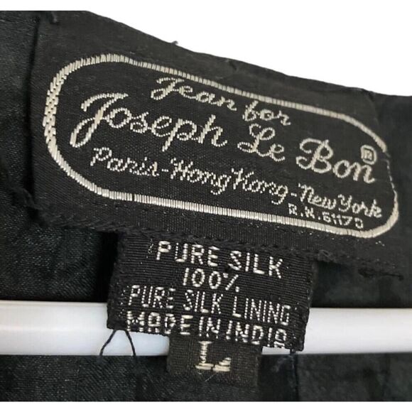 Jean for Joseph Le Bon Silk Sequin Beaded Dress Long Sleeve Evening Wear Vtg L - Picture 11 of 11